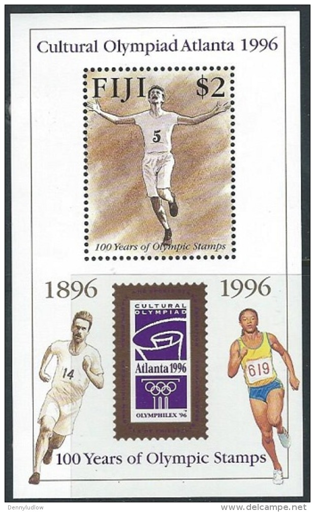 Fiji  1996  Sc#766  $2 Olympics Souv Sheet MNH**  2016 Scott Value $4 - Fiji (1970-...)