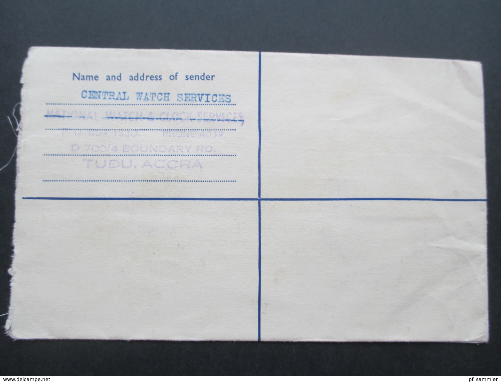 Ghana 1960 Airmail / Registered Letter / Ganzsache. R Zettel Mit Handschriftlichem Vermerk. Accra No 5532. Ganzsache - Ghana (1957-...)