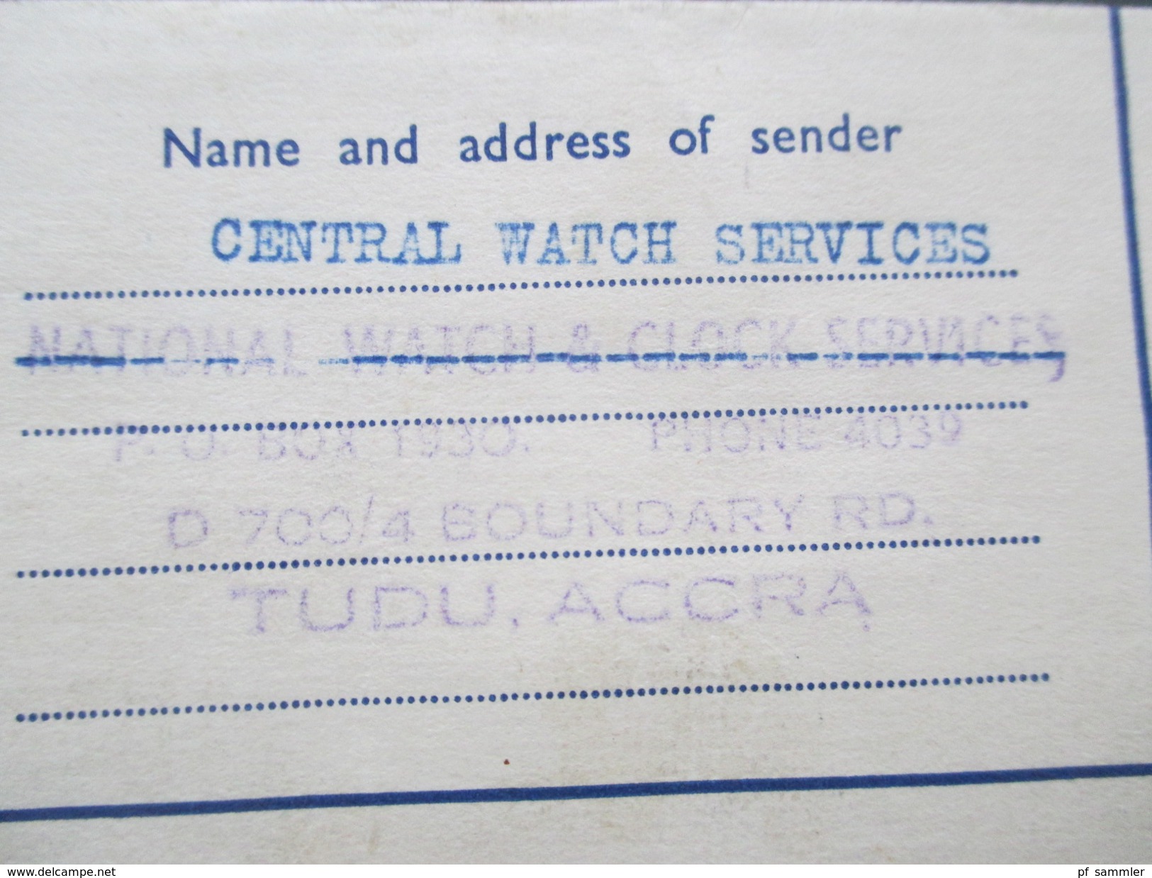 Ghana 1960 Airmail / Registered Letter / Ganzsache. R Zettel Mit Handschriftlichem Vermerk. Accra No 5532. Ganzsache - Ghana (1957-...)