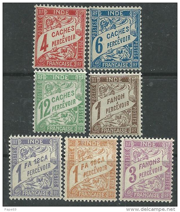 Inde Taxe  N° 12 / 18 X La Série Des 7  Valeurs Trace De  Charnière Sinon TB - Unused Stamps