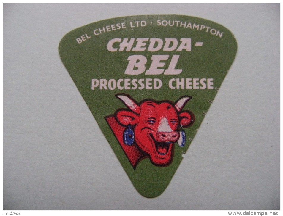 Etiquette Fromage Fondu - Vache Qui Rit - 1 Portion Chedda-Bel Southampton - Royaume Uni  A Voir ! - Fromage