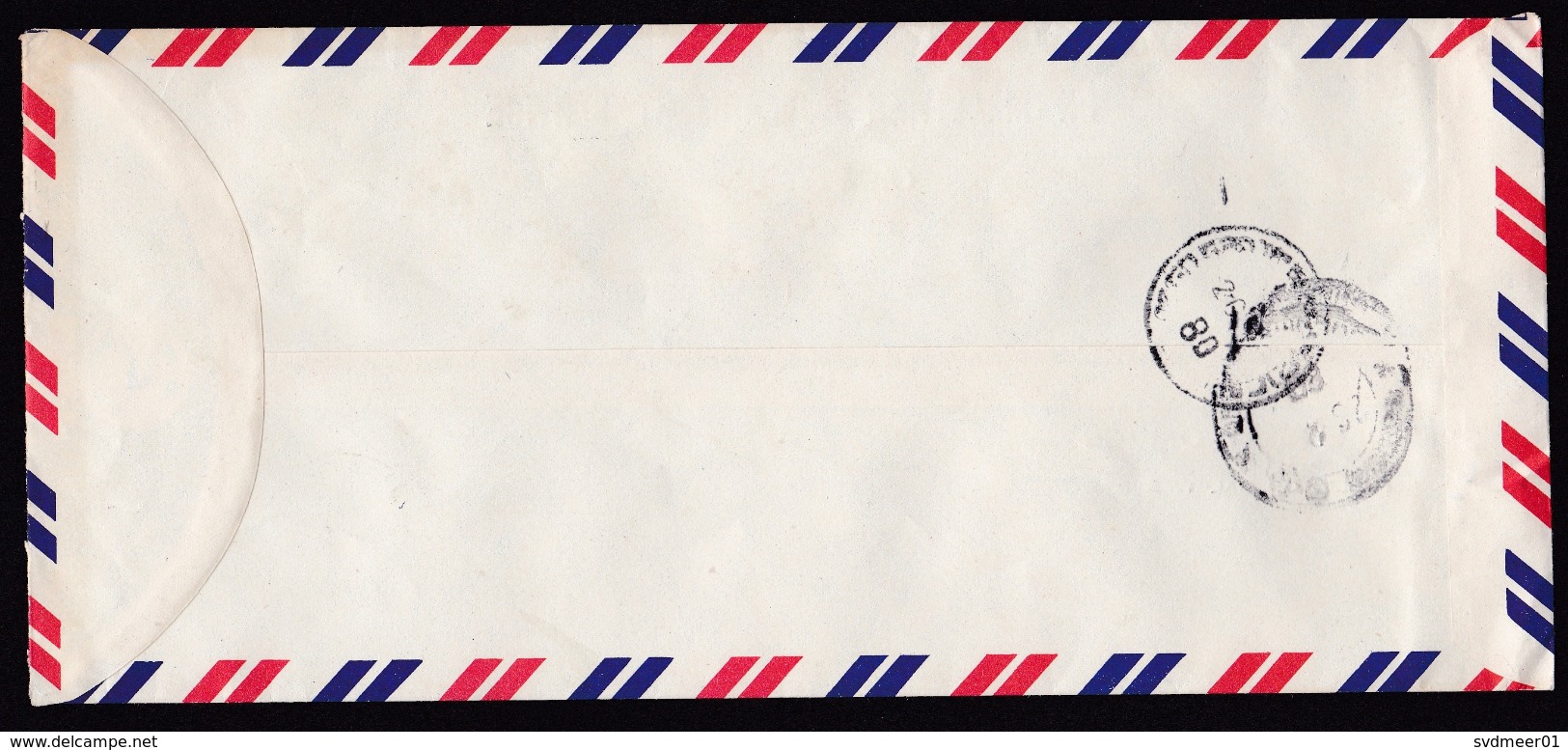 Maldives: Official Registered Airmail Cover To Germany, 1980, Rare R-label Male (traces Of Use) - Maldiven (1965-...)