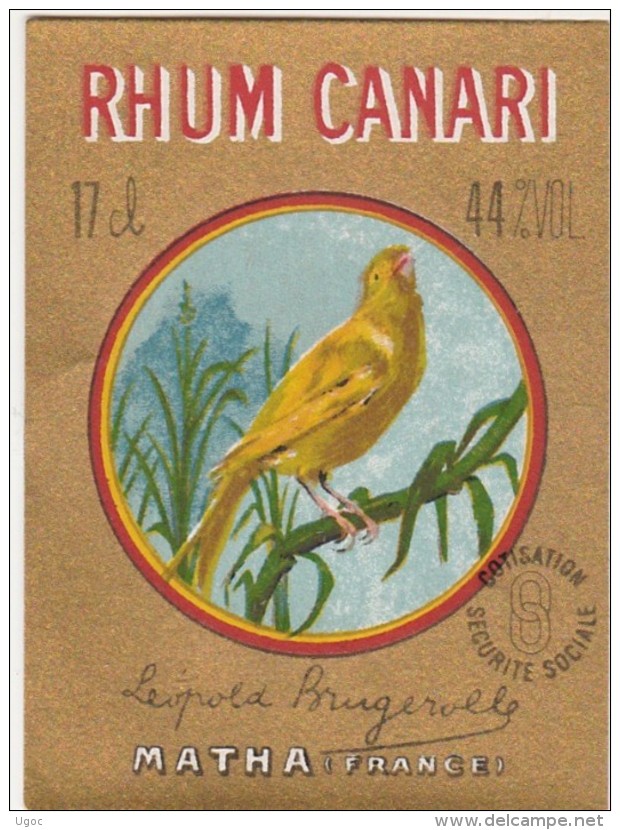 - ETIQUETTES DE RHUM - CANARI à MATHA  Charente - 008 - Rhum