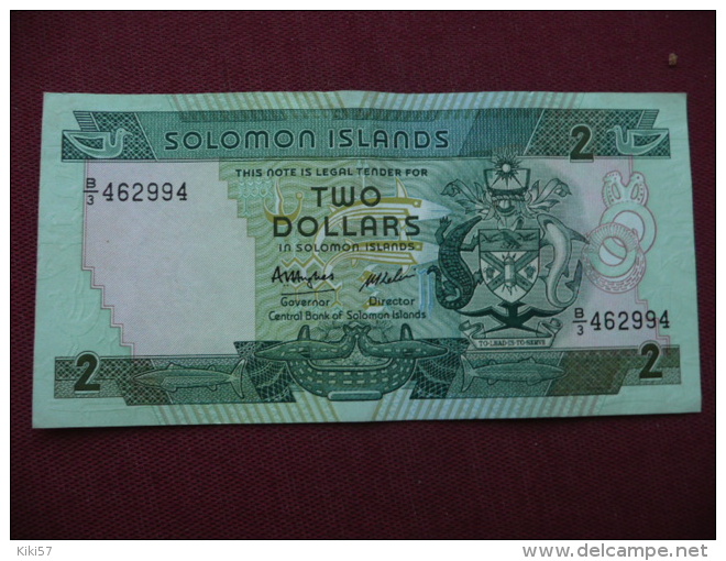 SOLOMON ISLANDS Billetde 2 Dollars Superbe état - Salomons