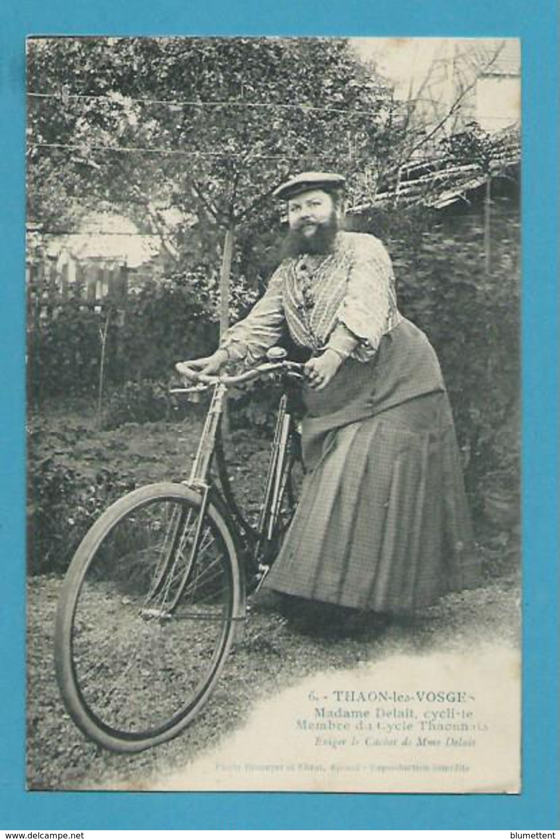 CPA 6 - Type Nommé Femme à Barbe Madame DELAIT Cycliste Membre Du Cycle Thaonnais THAON LES VOSGES 88 - Thaon Les Vosges