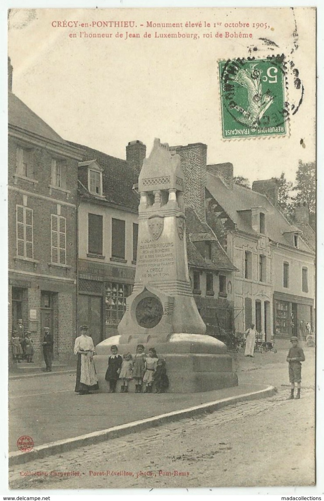 CRECY En PONTHIEU    (80.Somme) Monument Du Roi De Bohême - Crecy En Ponthieu