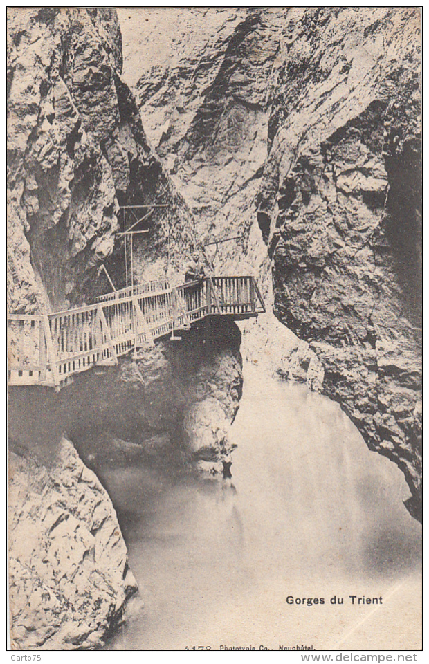 Suisse -  Gorges Du Trient - Postmarked Vernayaz 1905 - Trient