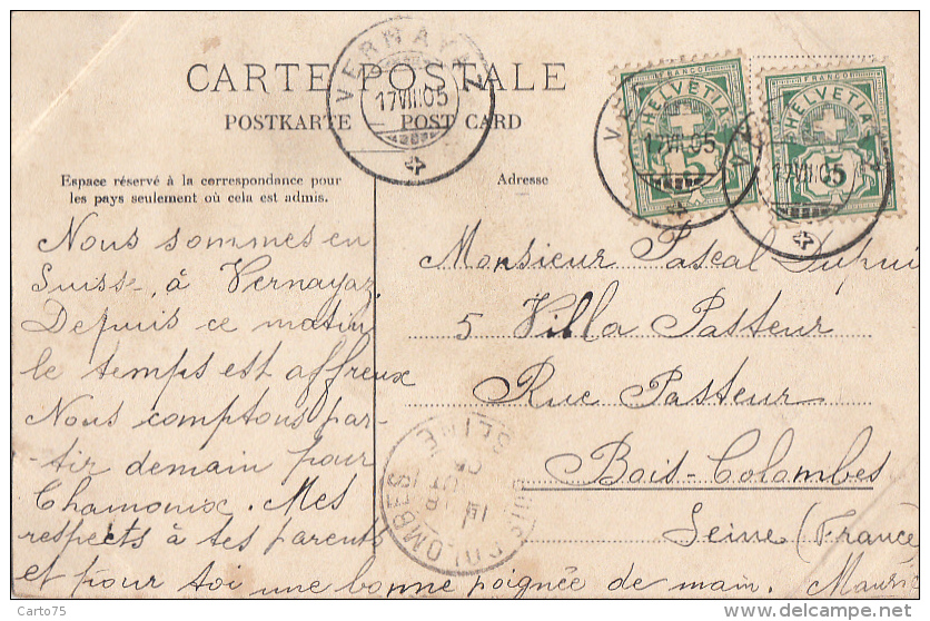 Suisse -  Gorges Du Trient - Postmarked Vernayaz 1905 - Trient