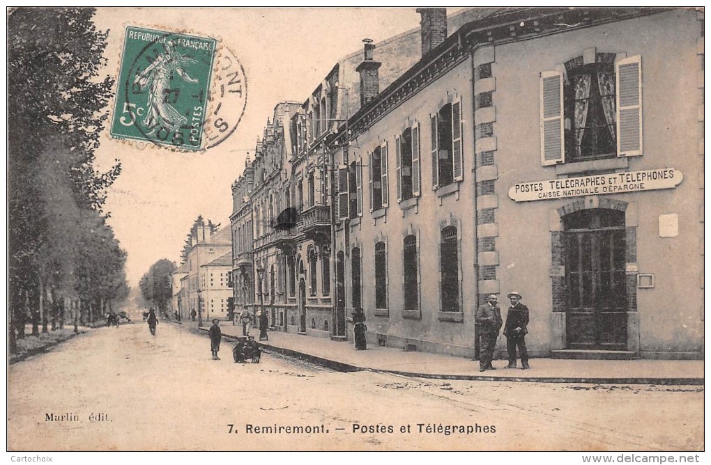 88 - Remiremont  - Rue De La Poste Animée - ( Postes-Télégraphes-Téléphones ) - Remiremont