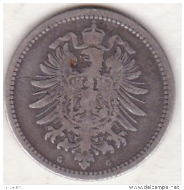 ALLEMAGNE . 50 PFENNIG 1875 G (KARLSRUHE)  . ARGENT - 50 Pfennig