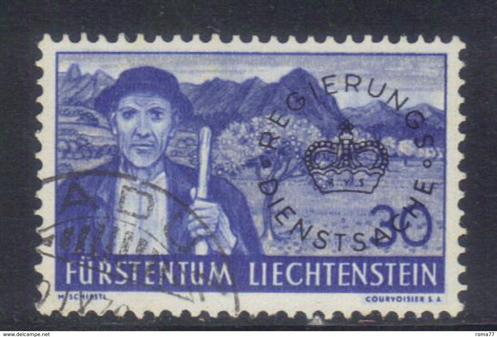 T1665 - LIECHTENSTEIN 1937 , Servizio N. 25 Usato - Service