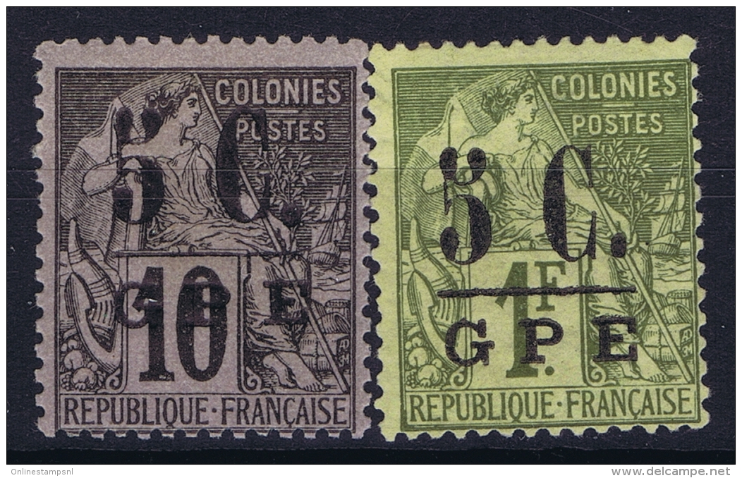 Guadeloupe Yv Nr 10 + 11 MH/* Falz/ Charniere + Not Used (*) SG 1890 - Ungebraucht