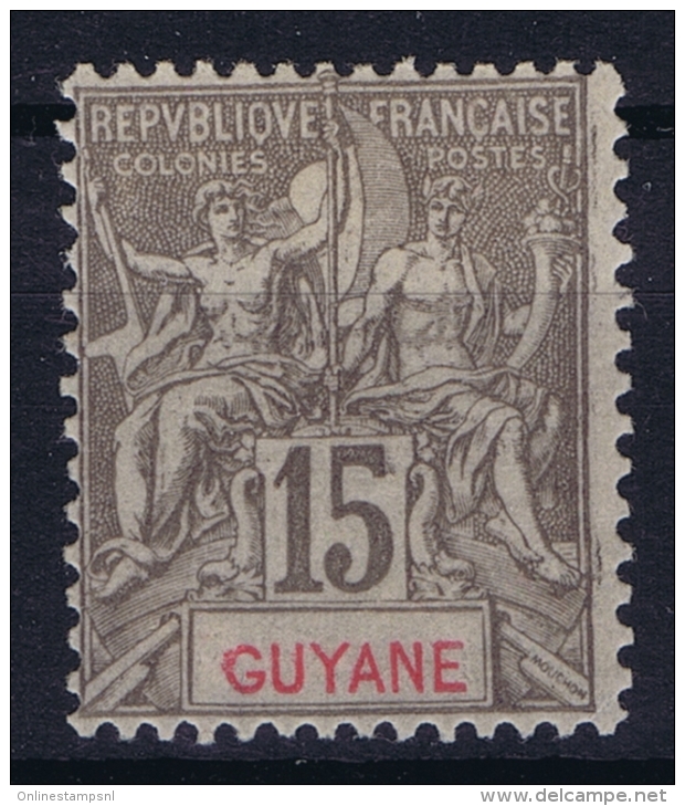 Guyane  Yv Nr  45  MH/* Falz/ Charniere 1900 - Neufs