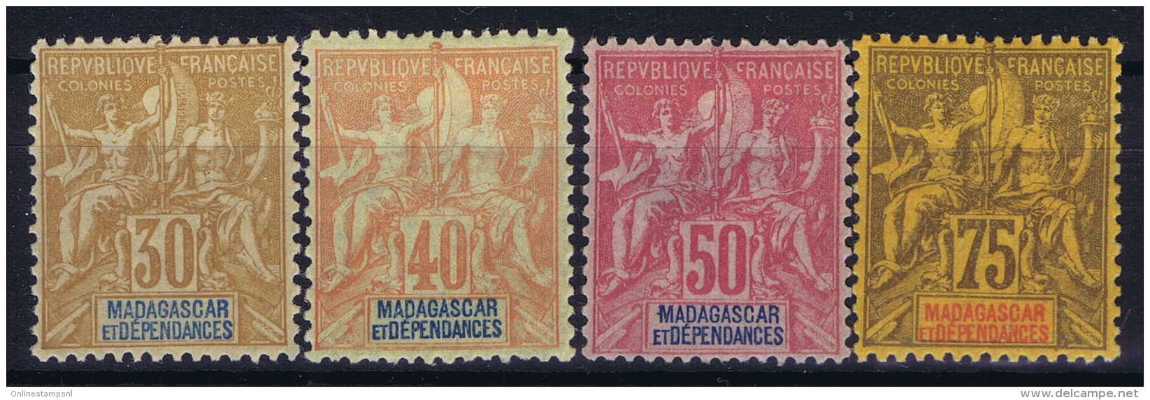 Madagascar: Yv Nr 36 - 39    MH/* Falz/ Charniere  1896 - Neufs