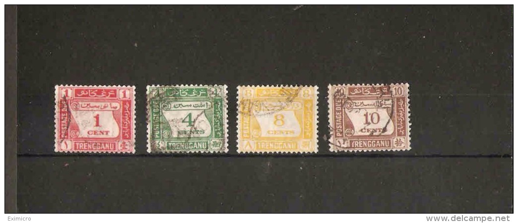 MALAYA TRENGGANU 1937 POSTAGE DUE SET SG D1/D4 FINE USED Cat £550 - Trengganu