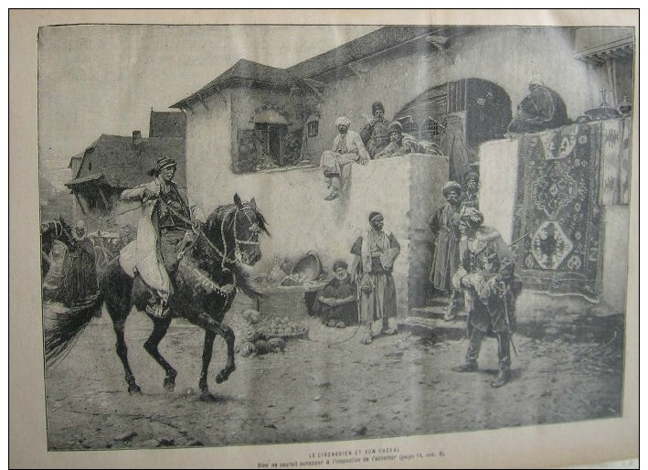 J.DES VOYAGES 1893 N°834:LIBAN BEYROUTH/LE CIRCASIEN ET SON CHEVAL/BETE DU GEVAUDAN/FRUITS US/AMAZONIE DOC.CREVAUX - 1850 - 1899