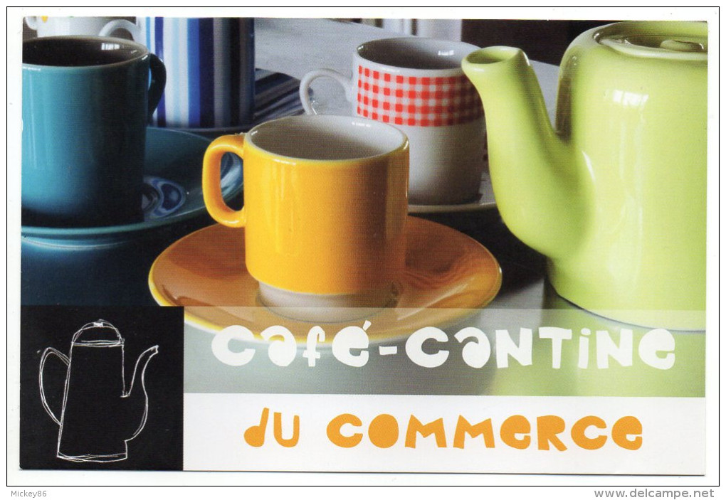 GENCAY--Carte Publicitaire "Café-Cantine Du Commerce "....cpm - Gencay