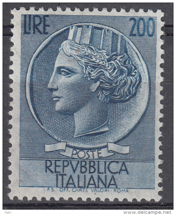 Italia - 1957 - Italia Turrita 200 Lire ** Fil. Stelle - 1946-60: Nuovi