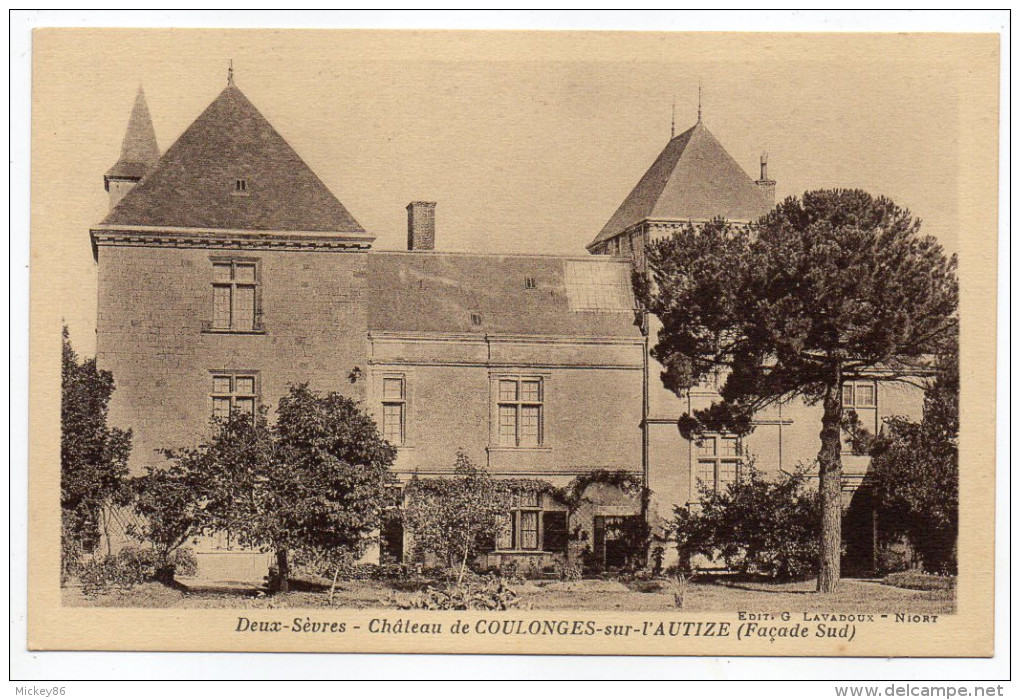 COULONGES SUR L'AUTIZE--Le Chateau (Façade Sud)  éd Lavadoux - Coulonges-sur-l'Autize