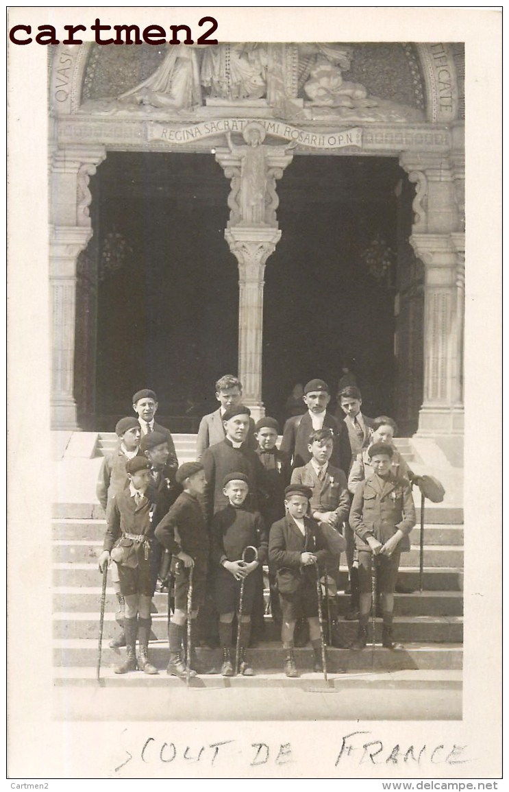 CARTE PHOTO LES ECLAIREURS DE FRANCE BOY-SCOUTS SCOUTISME SCOUT ECLAIREUR - Scoutisme