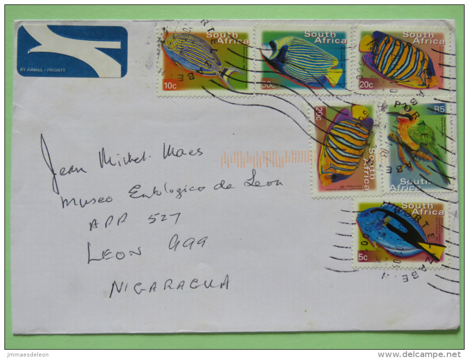 South Africa 2011 Cover To Nicaragua - Fishes - Bird - Lettres & Documents