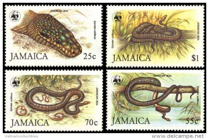 (WWF-019) W.W.F. Jamaica Boa MNH Perf Stamps 1984 - Unused Stamps