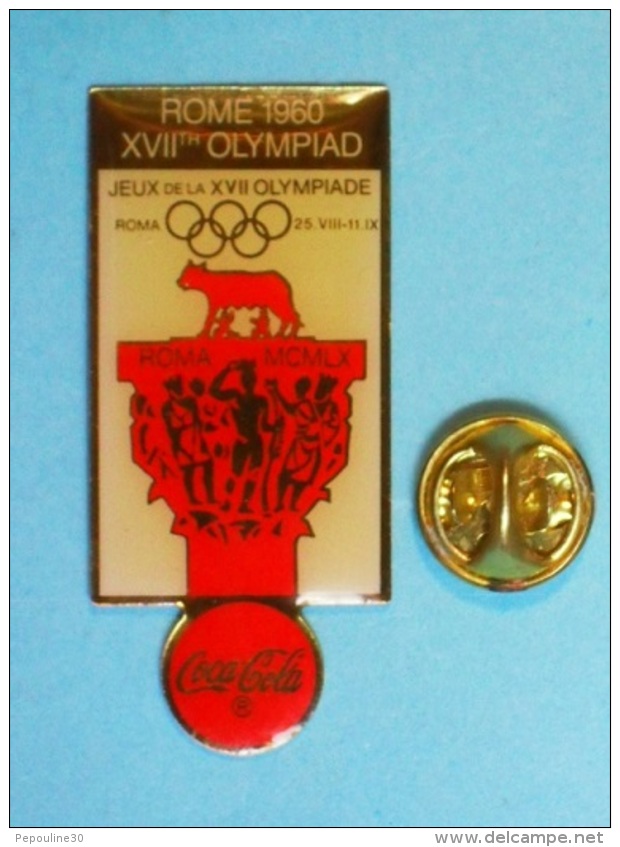 1 PIN'S  //  ** ROME 1960 ** XVIIth OLYMPIAD ** . (&copy;1990 IOC &copy; COCA-COLA Company) - Coca-Cola