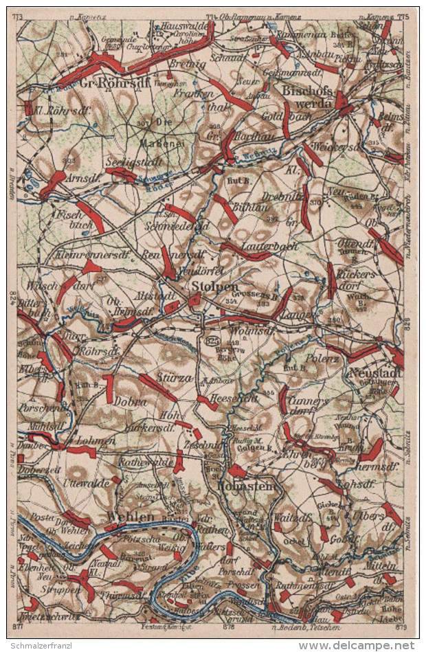 Wona Hauschting AK 825 Stolpen Bühlau Arnsdorf Ottendorf Cunnersdorf Wilschdorf Waltersdorf Neustadt Kohlmühle Ostrau - Stolpen