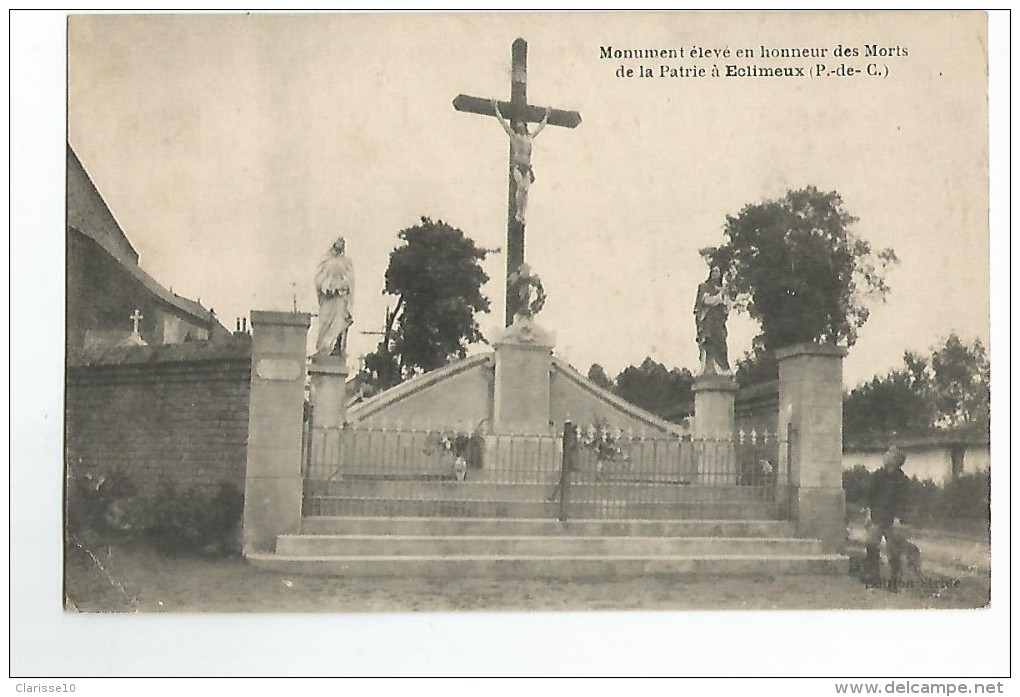 62 Eclimeux Monument Aux Morts Animée - Altri & Non Classificati
