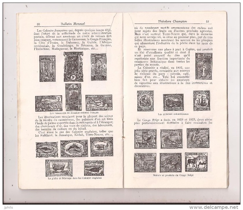 PETIT CATALOGUE Bulletin Mensuel Théodore Champion Otobre 1936 : 36 Pages - Catalogues For Auction Houses