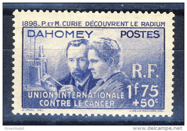 Dahomey 1938 N. 109 P. E M. Curie MNH Catalogo € 15 - Andere & Zonder Classificatie