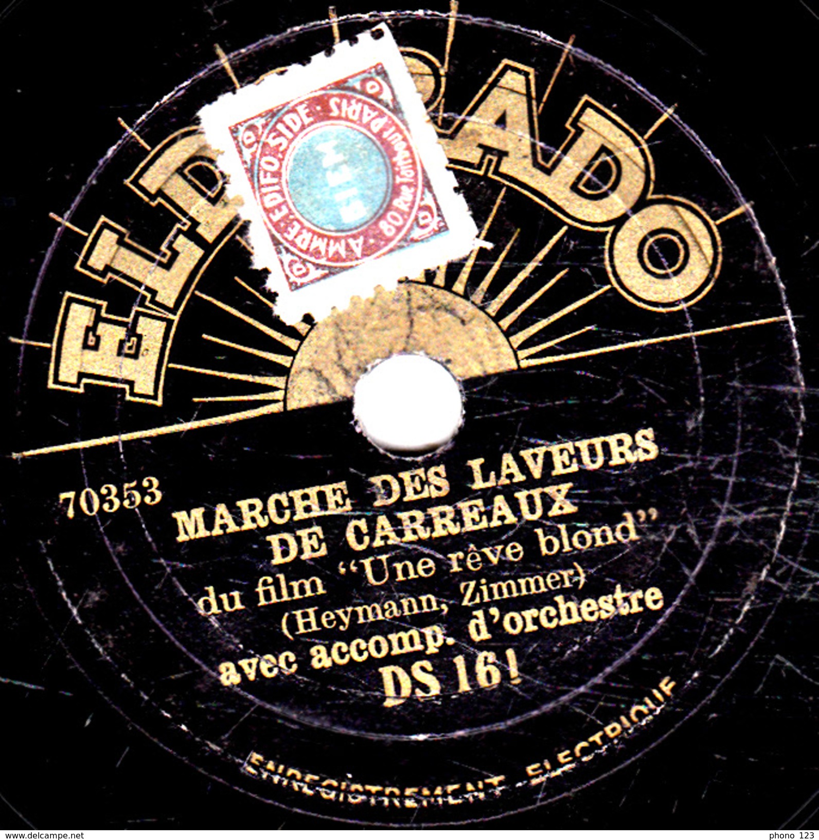 78 T. -  20 Cm - état  TB  - Chant Avec Acc. D'Orchestre - SI TU VEUX - MARCHE DES LAVEURS DE CARREAUX - 78 T - Disques Pour Gramophone