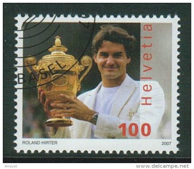 Suisse // Schweiz// Switzerland// 2007  // Roger Federer , Oblitéré 1er Jour  No. 1229 - Oblitérés