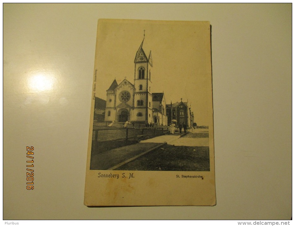 SONNEBERG , ST. STEPHANSKIRCHE , OLD  POSTCARD , 0 - Sonneberg