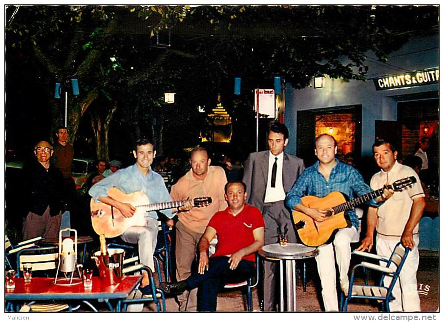 -ref-T293- Corse Du Sud - Ajaccio -  Le Pavillon Bleu Chez Paulo Quilici - Chants Et Guitares  - Musique - Spectacle - - - Ajaccio