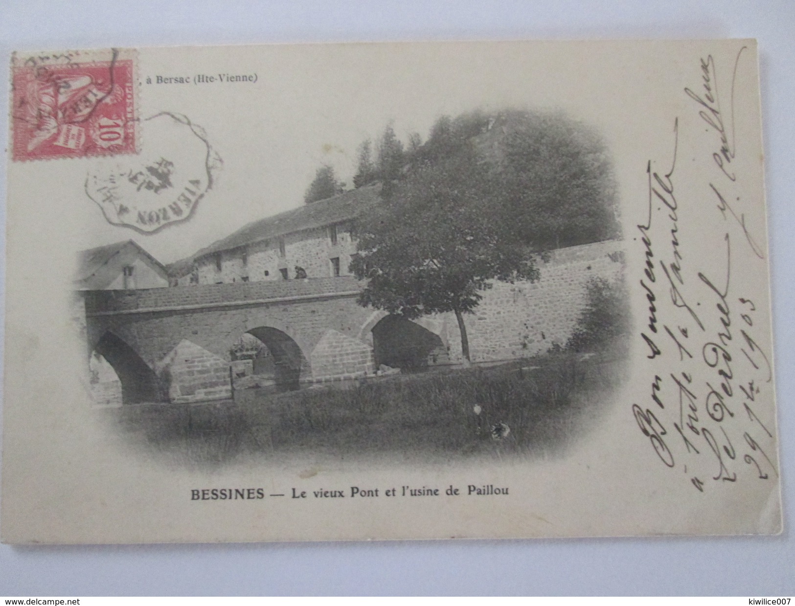 BESSINES Le Vieux Pont  Et L Usine De PAILLOU    Sur La Gartempe   VILLARD GARTEMPE - Bessines Sur Gartempe