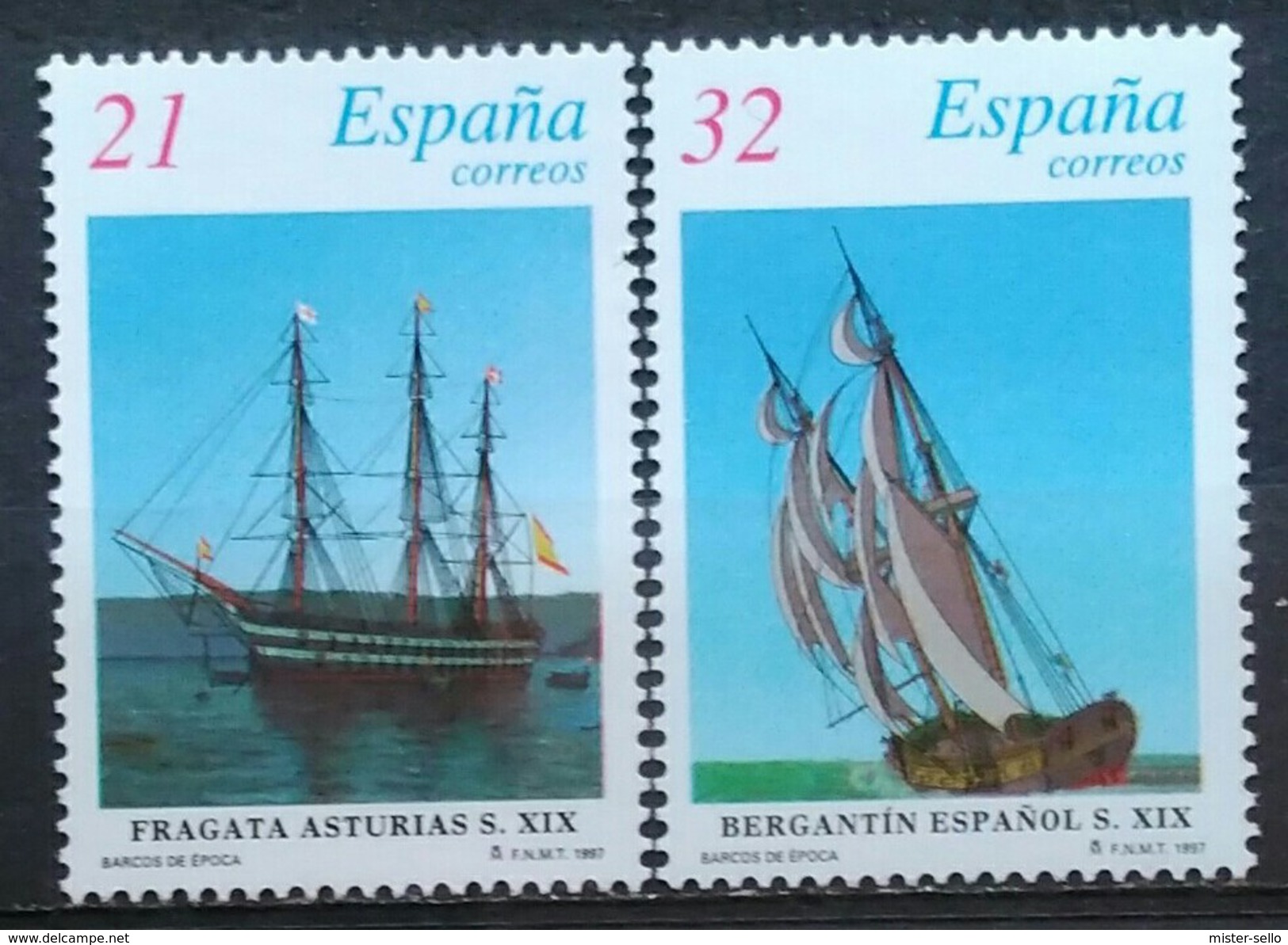 ESPAÑA 1997. Barcos De época. Sellos De Hojitas. NUEVO - MNH ** - Unused Stamps