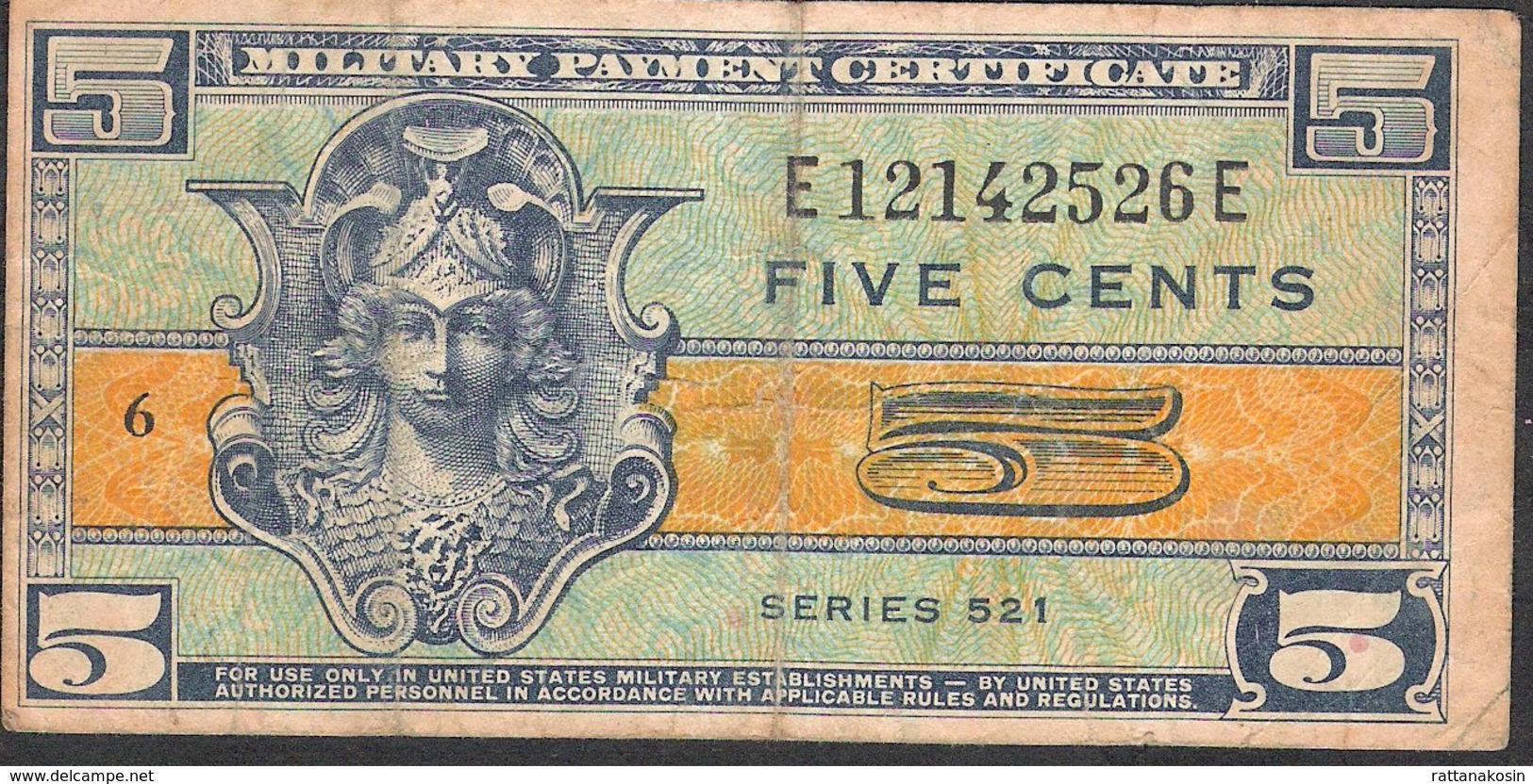 U.S.A.    PM29 5 CENTS 1954   VF  NO P.h. ! - 1954-1958 - Series 521