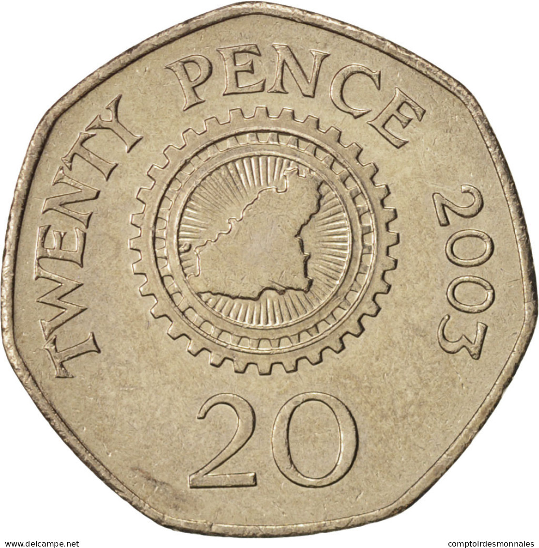 Monnaie, Guernsey, Elizabeth II, 20 Pence, 2003, SPL, Copper-nickel, KM:90 - Guernsey