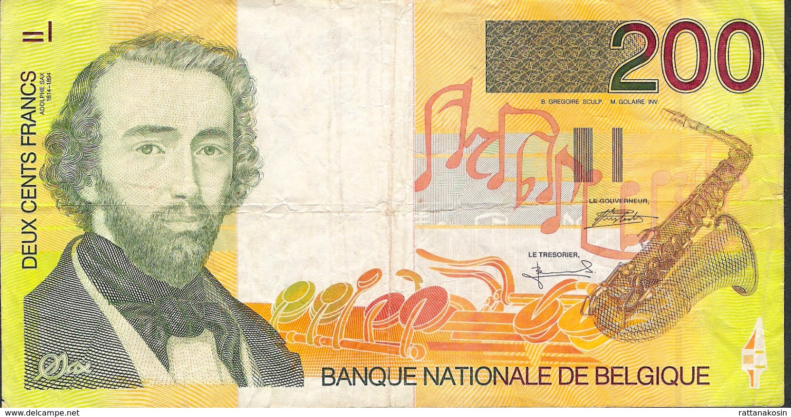 BELGIUM  P148  200 FRANCS   1995 AVF   NO P.h. - Other & Unclassified