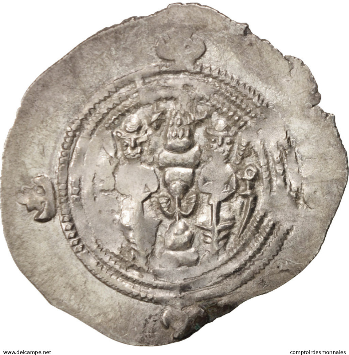 Monnaie, Xusros II, Drachme, 630 AD, TTB+, Argent - Orientales