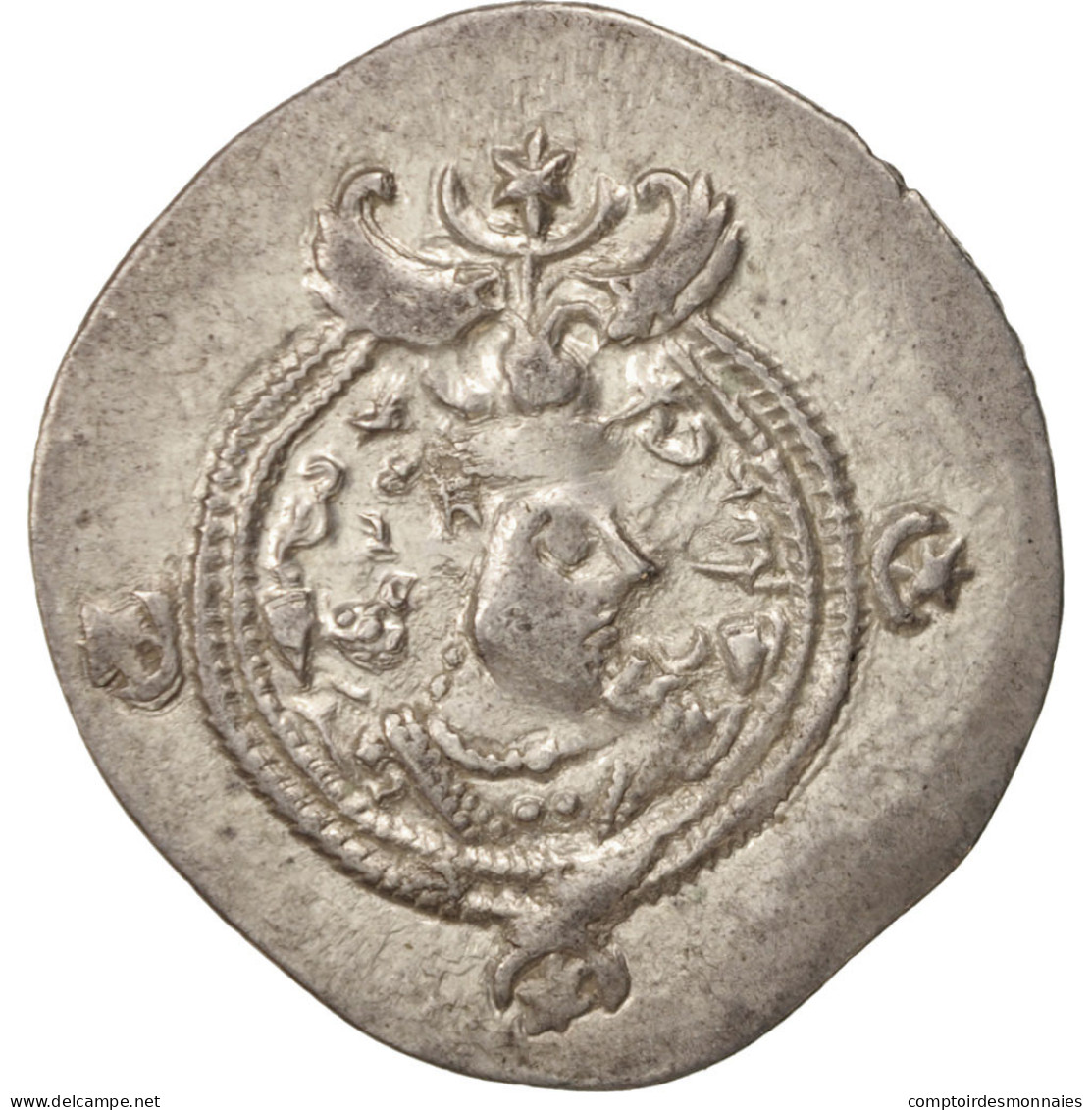 Monnaie, Xusros II, Drachme, 630 AD, TTB, Argent - Orientalische Münzen