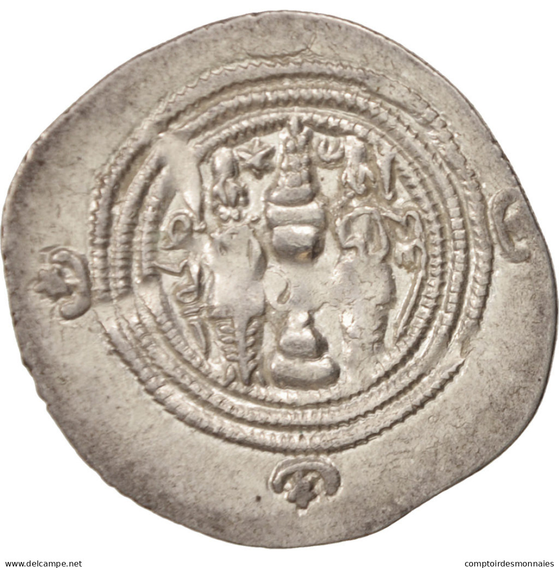 Monnaie, Xusros II, Drachme, 630 AD, TTB, Argent - Orientales
