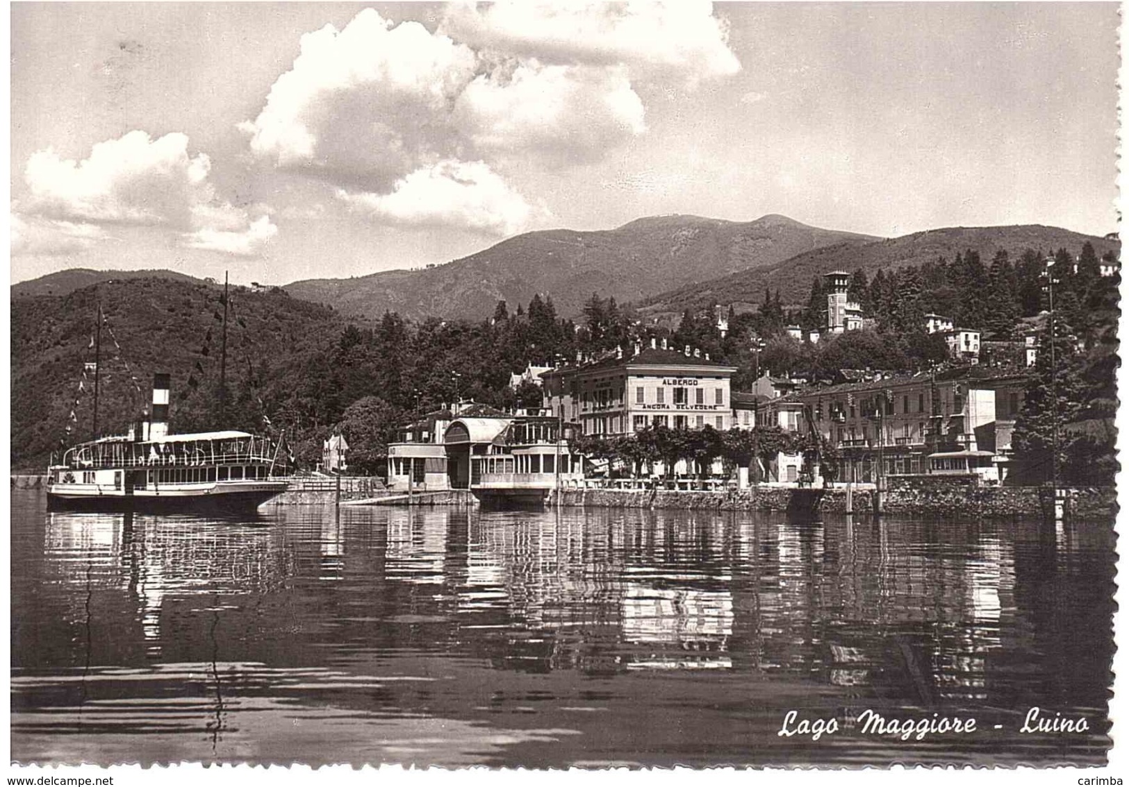 LAGO MAGGIORE ANNULLO LUINO CENTO VARESE 1955 - Luino