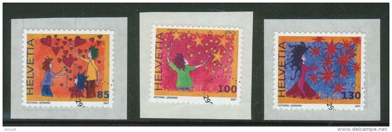 Suisse // Schweiz// Switzerland// 2007  // Voeux , Oblitéré 1er Jour  No. 1244-1246 - Used Stamps