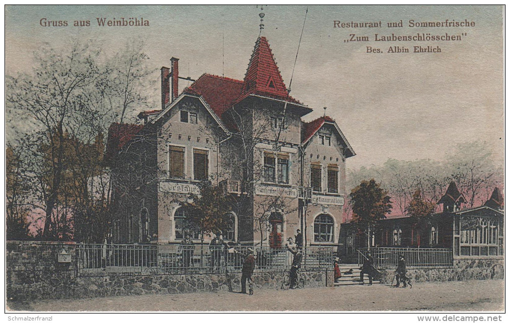 AK Weinböhla Gasthof Hotel Laubenschlößchen Moritzburger Straße 79 A Radebeul Coswig Niederau Moritzburg Steinbach Auer - Weinboehla