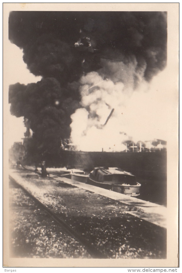 Photo Guerre WWII Bateau à Toulon Petit Rang Croiseur Dunkerque - Guerre, Militaire