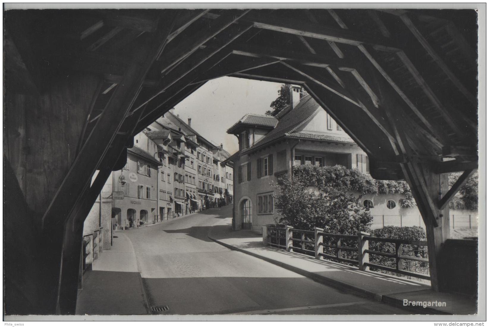 Bremgarten - Blick In Die Stadt Von Der Holzbrücke Aus - Photoglob No. K 2805 - Bremgarten
