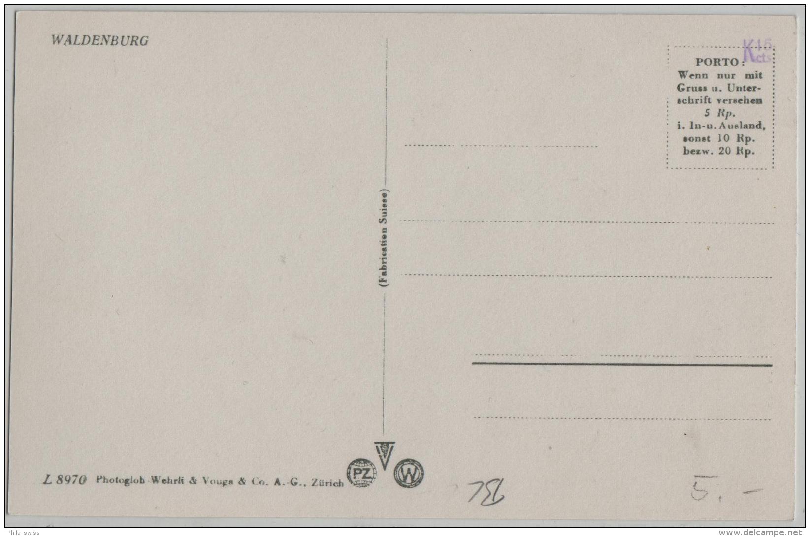 Waldenburg - Photoglob No L 8970 - Waldenburg