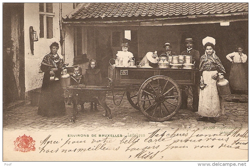 Environs De Bruxelles : Laitières 1904 - Artigianato